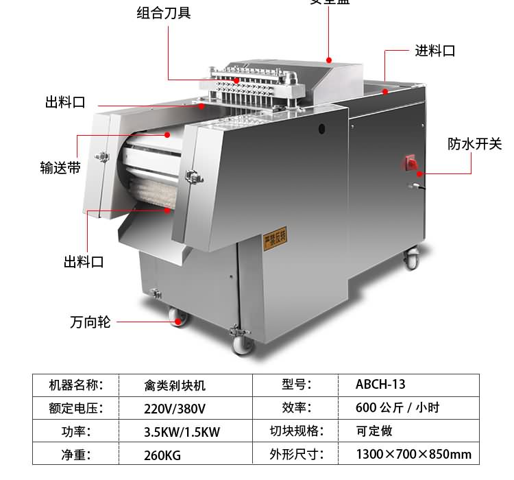 艾博馳ABCH-13禽肉類剁塊機9